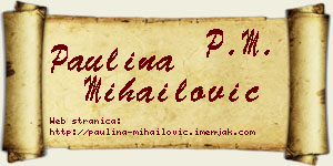Paulina Mihailović vizit kartica